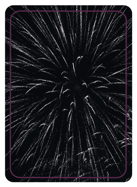 Picture Coaching Card from MBM with fireworks