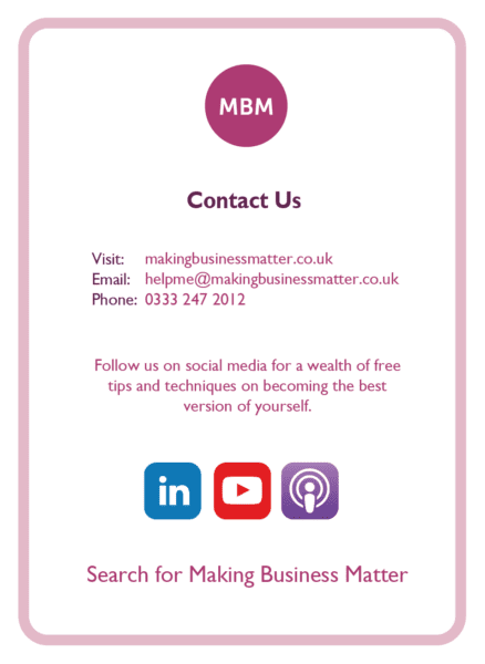 Picture Coaching Card from MBM
