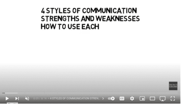 Links to YouTube Video on how to use communication styles in conflict for conflict resolution 