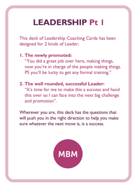 leadership skills coaching card