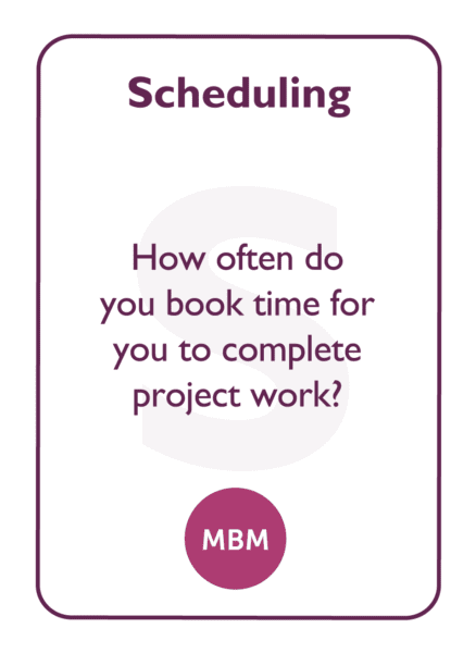 time management coaching card