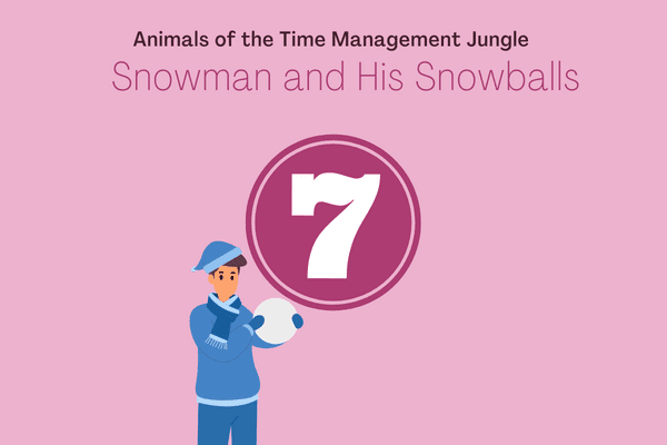 Animal of the negotiation jungle snowman and snowballs