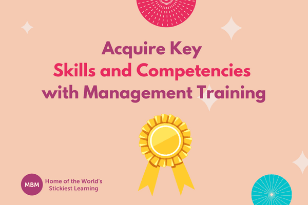 Skills and competencies from Management training blog graphic