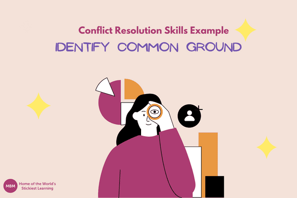 identify common ground conflict resolutions skills examples with manager looking