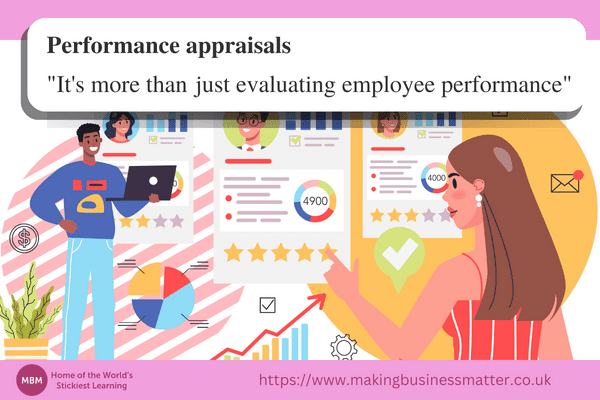 Performance appraisal quote on colourful cartoon