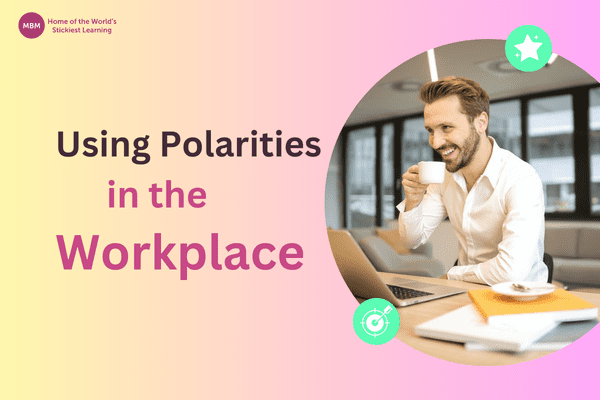 Using polarities in the workplace with a businessman drinking coffee