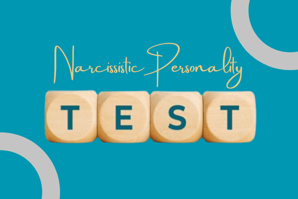 Narcissistic Personality Disorder Test on blue backgorund