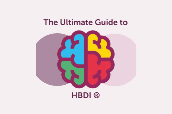 MBM graphic for HBDI ultimate guide with colourful brain icon