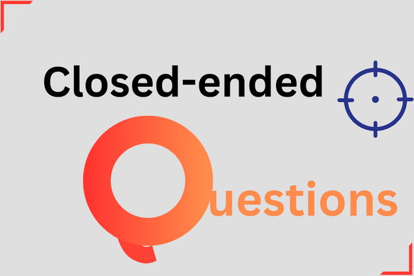 Closed-ended question with aim icon