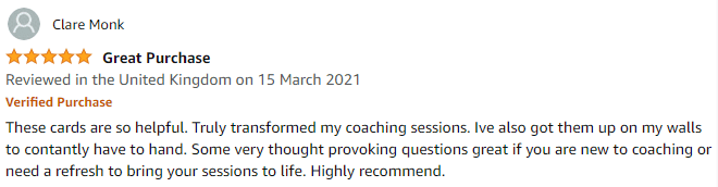 Grow coaching card amazon review testimonial