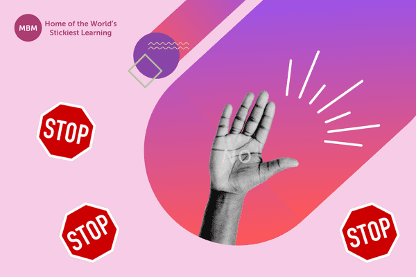 Stop Passive-aggressive Behaviour blog post image with stop hand gesture