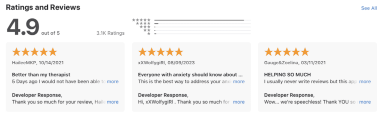Dare mental health app customer reviews
