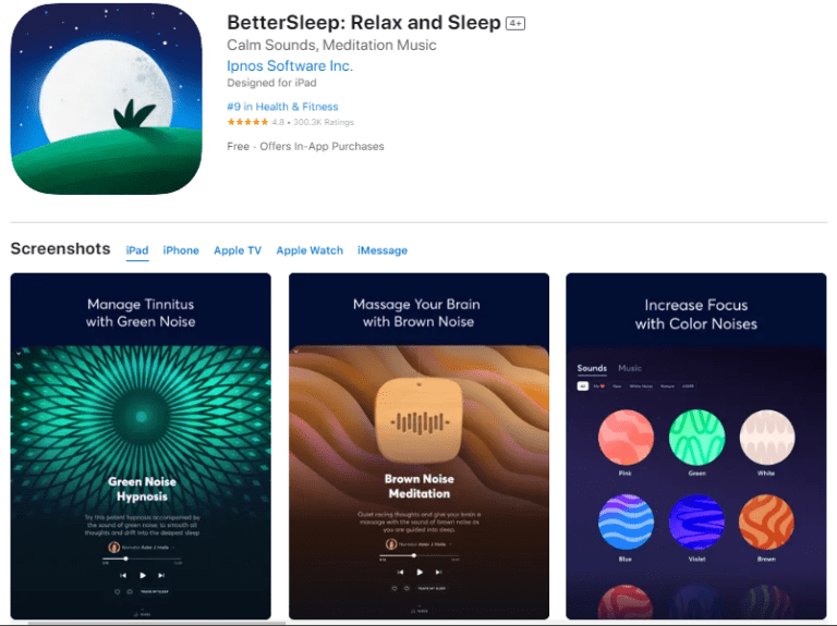 BetterSleep App Apple product description