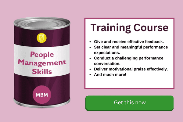People Management Skills Training Course banner with green button and can