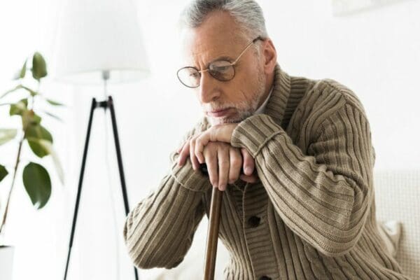 Retired man thinking about consultative selling