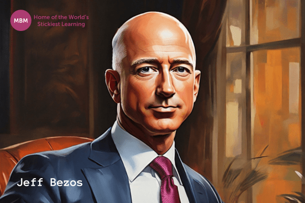 Jeff Bezos portrait with office background for article on elon musk leadership