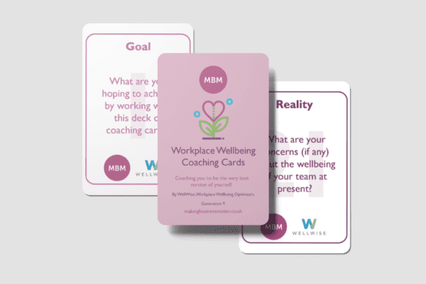 Workplace wellbeing coaching cards