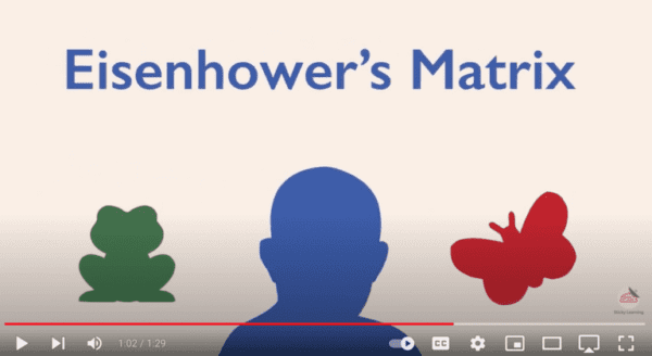 Video explaining Eisenhower's matrix