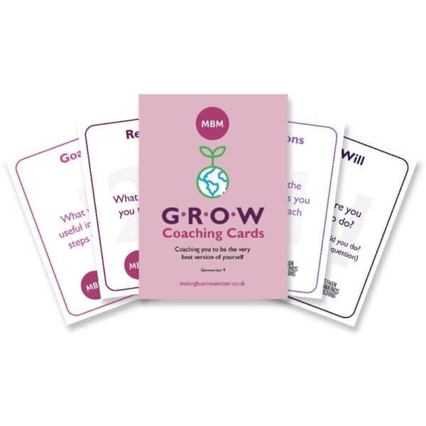 Grow coaching cards fanned out