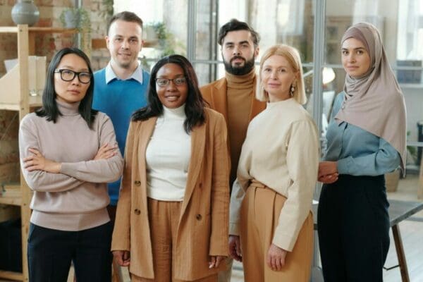Group of diverse hr managers